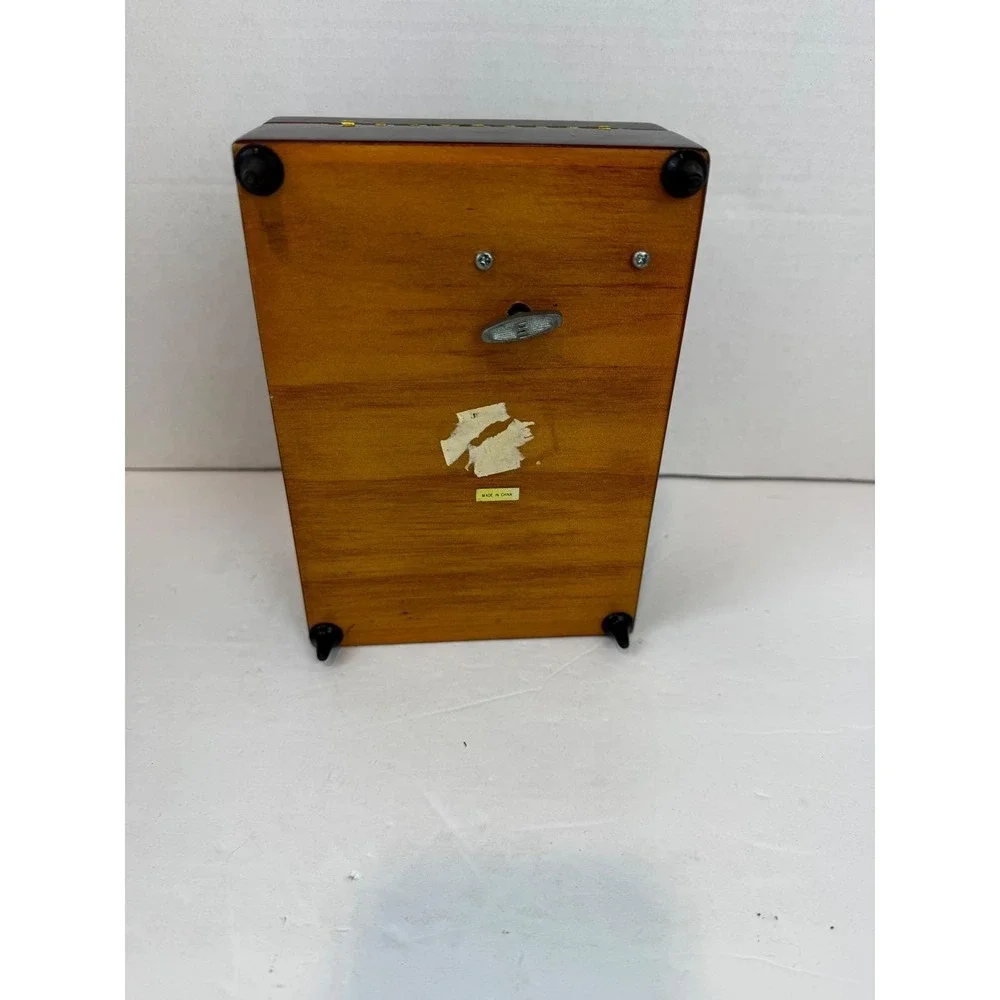 Vintage Degas Ballerina Wooden Music Jewelry Box The Star Impressionist‎ Art 8in